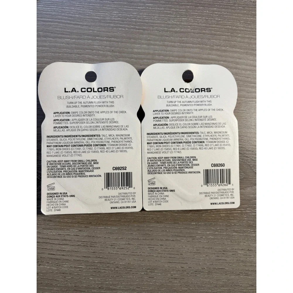 NEW L.A. COLORS Fall Blush Duo Hello Y'all & Gourd-geous Heart Compacts 2 Pack